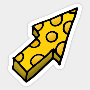 Cheesy Arrow Sticker